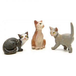 Gatti 3 pz per 12 cm Fontanini