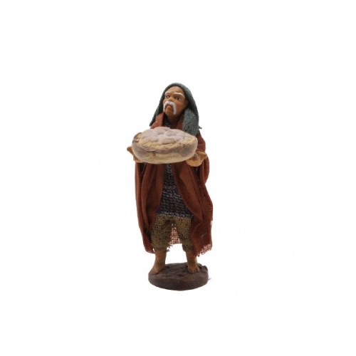 Uomo con vassoio di pane cm 7...