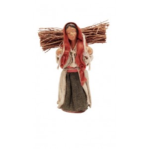 Donna con fascio legna...