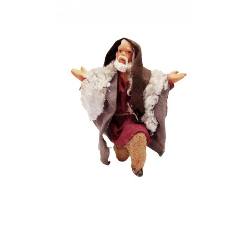 Uomo inginocchiato cm 7 terracotta e...