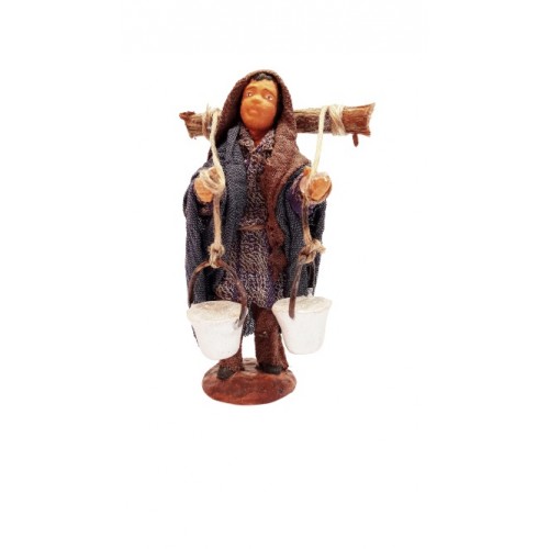 Uomo con secchi cm 7 terracotta e...