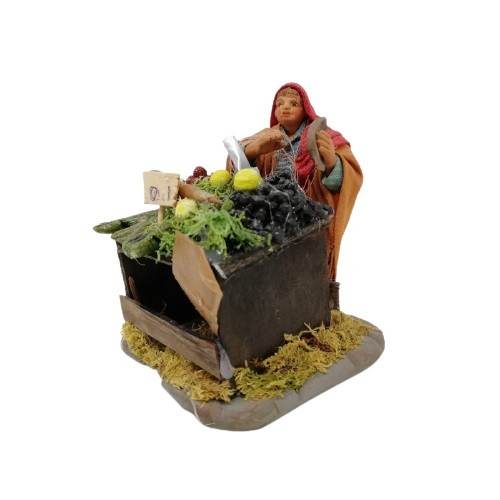 Venditore di pesce con banco cm 10...