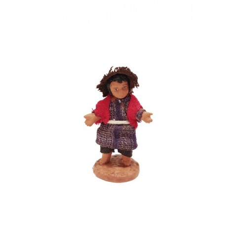 Bambino per cm 10 terracotta e tessuto
