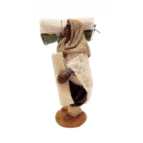 Uomo moro con stoffe cm 10 terracotta...
