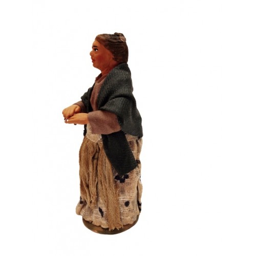 Donna affacciata cm 10 terracotta e...