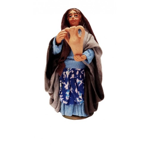 Donna con anfora in mano cm 10...