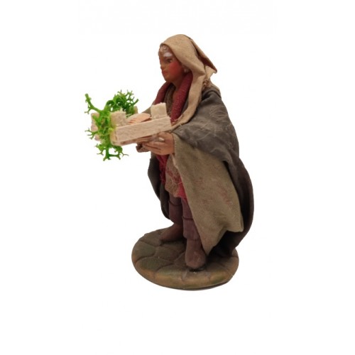 Uomo con cassetta di pesce cm 10...