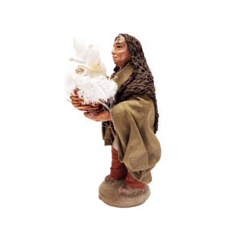 Uomo con cesto di gatti cm 10...