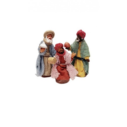 Re magi 3 pz cm 7 terracotta e tessuto