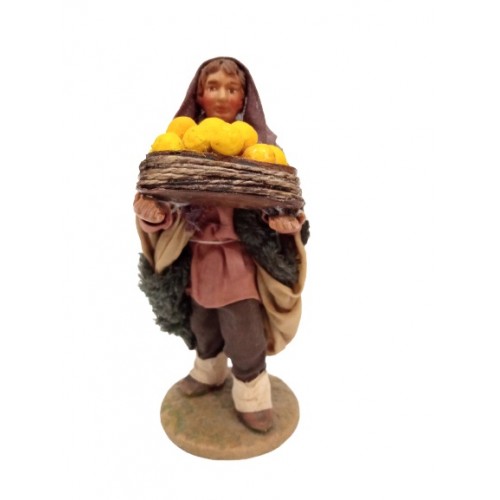 Uomo con vassoio di arance cm 12...