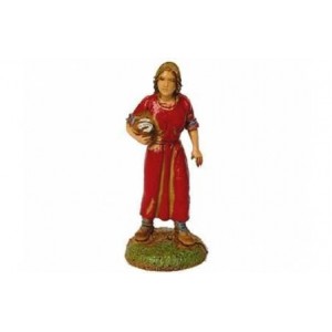 Donna con cesto in mano 6cm...