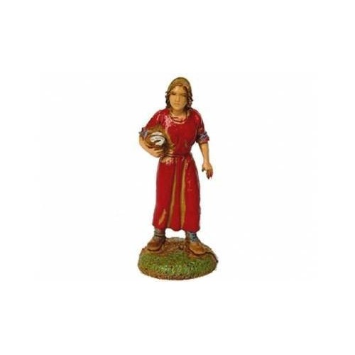Donna con cesto in mano 6cm Moranduzzo