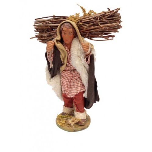 Uomo con fascio di legna cm 12...