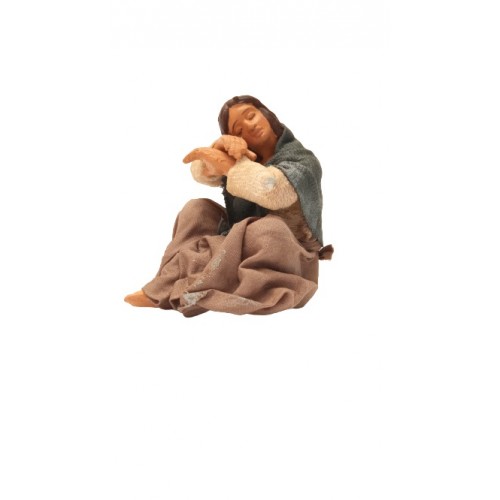 Donna seduta che dorme cm 12...