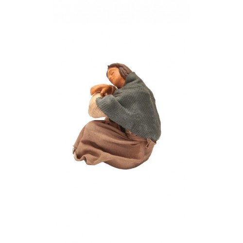 Donna seduta che dorme cm 12...