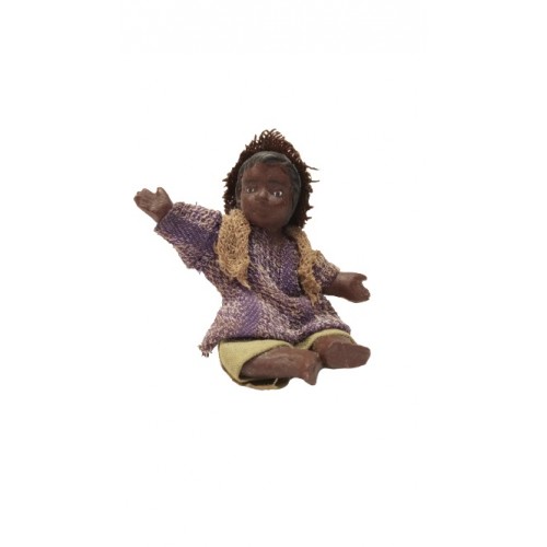 Bambino moro seduto cm 12 terracotta...