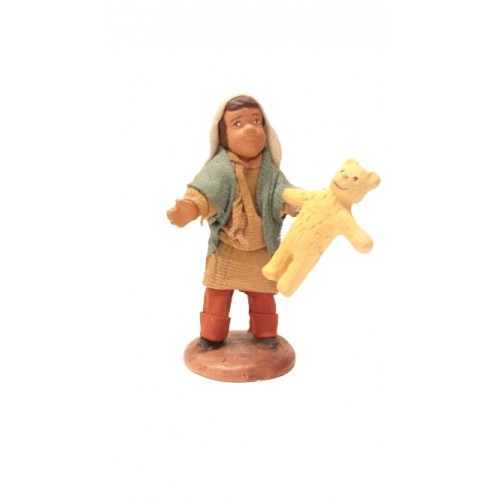 Bambino con orsetto cm 12 terracotta...