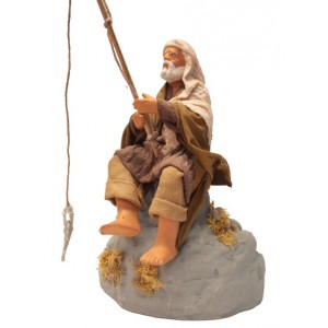 Pescatore su scoglio cm 12...