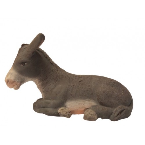 Asino seduto per cm 12 terracotta