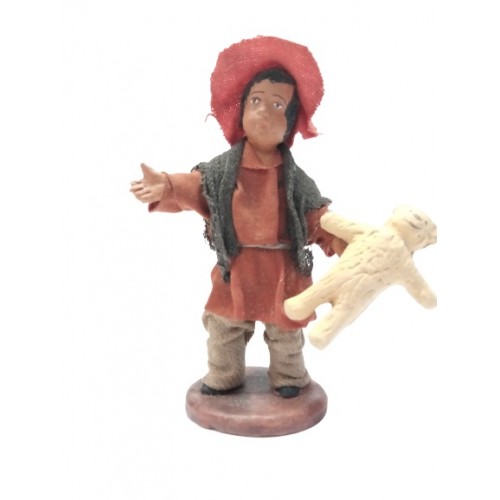 Bambino cm 14 terracotta e tessuto