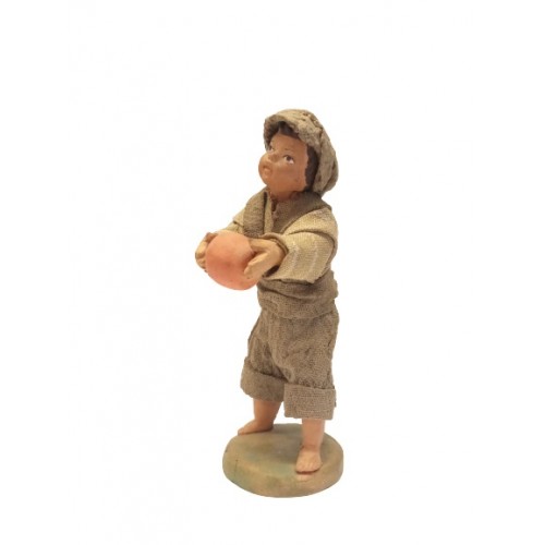 Bambino cm 14 terracotta e tessuto