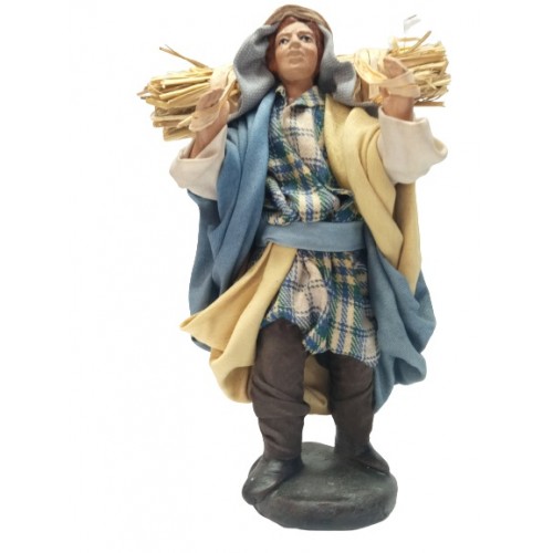 Uomo con fascina di paglia cm 14...