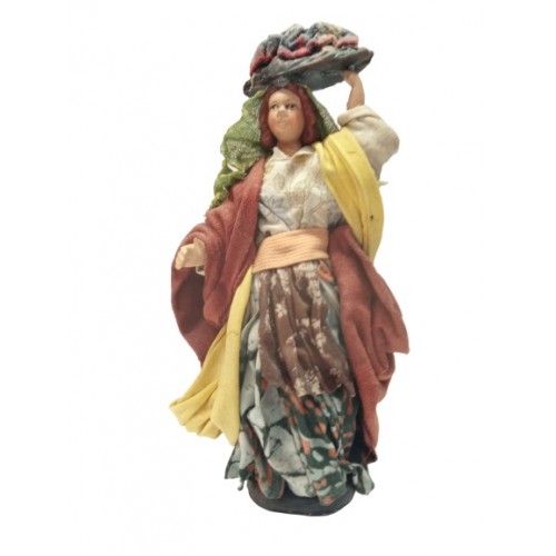 Donna con panni in testa cm 14...