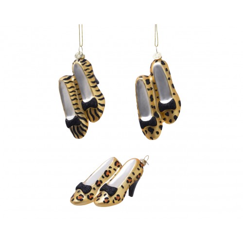 Scarpette in vetro per albero set 3...