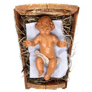 Bambino con culla in legno...