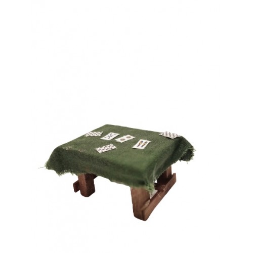 Tavolo con carte da gioco per cm 10...