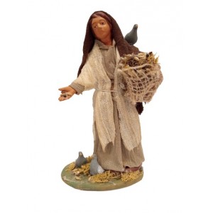 Donna con colombi cm 13...