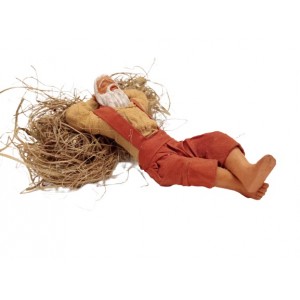 Uomo che dorme sul fieno cm...