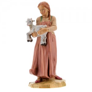 Fanciulla con agnello cm 19...