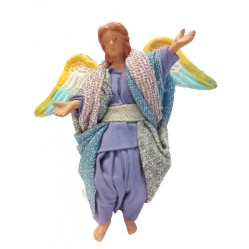 Angelo per 13 cm terracotta e tessuto