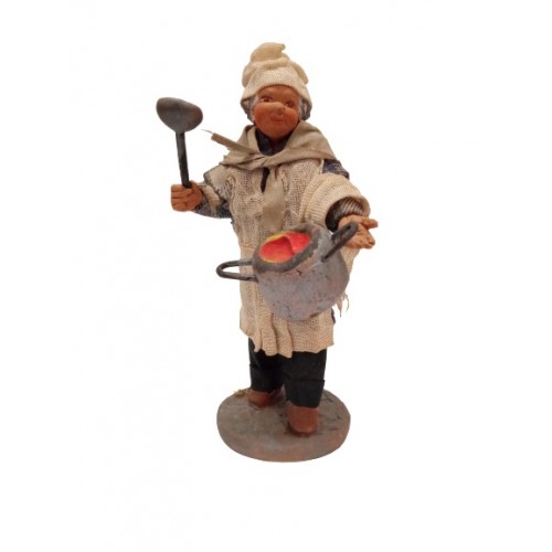 Cuoco 13 cm terracotta e tessuto