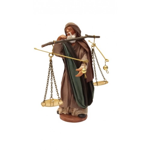 Uomo con bilance 13 cm terracotta e...
