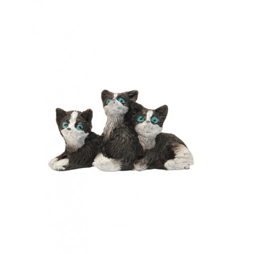 Tris Gattini H 2,3 cm Resina