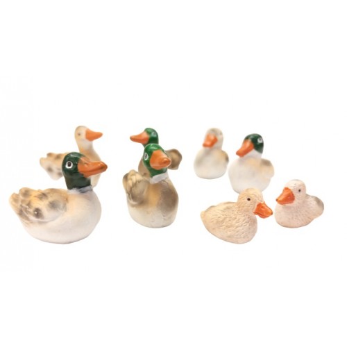 Anatre set 8 pz H 3 cm Resina