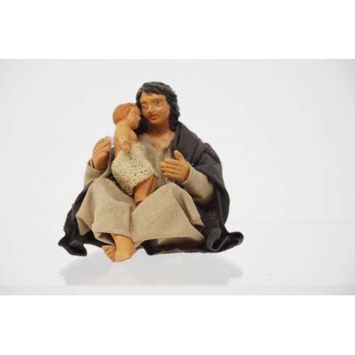 Donna seduta con bambino cm 10...