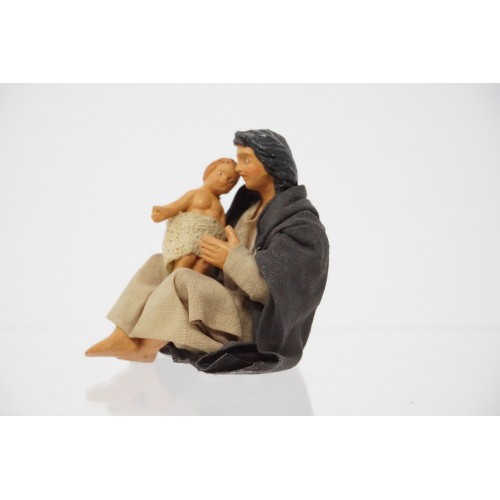 Donna seduta con bambino cm 10...