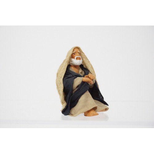 Pastore seduto cm 10 terracotta e...