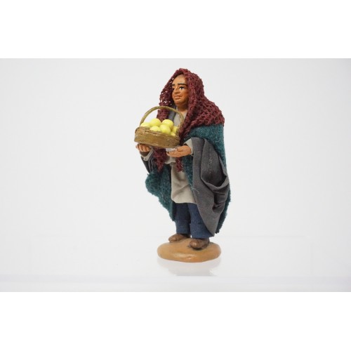 Pastore con cesto di limoni cm 10...