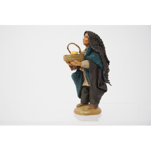 pastore con cesto di arance cm 10...