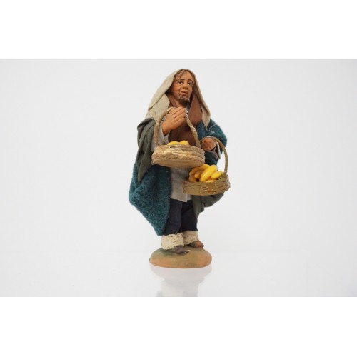 pastore con due cesti di banane cm 10...