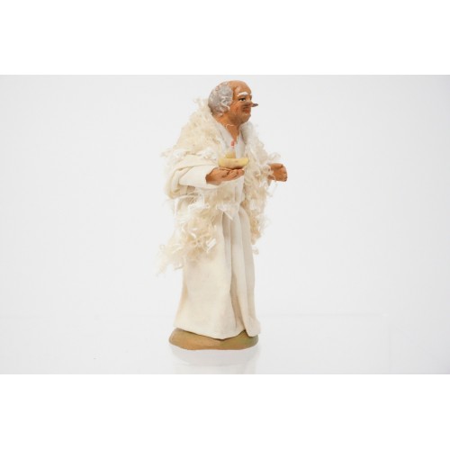 uomo con candela cm 10 terracotta e...