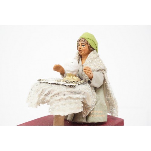 Donna cartomante cm 10 terracotta e...