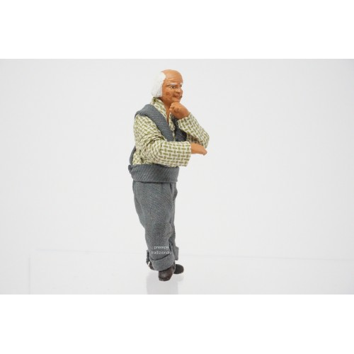 Uomo affacciato cm 10 terracotta e...