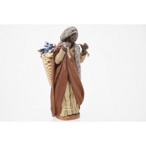 Donna mora con cesto cm 10...