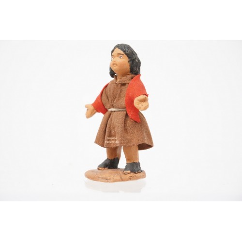 Bimba cm 10 terracotta e tessuto