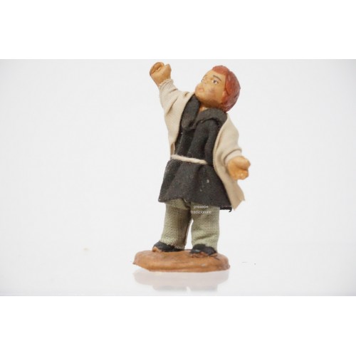 Bimbo cm 10 terracotta e tessuto